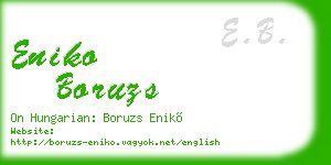eniko boruzs business card