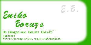 eniko boruzs business card